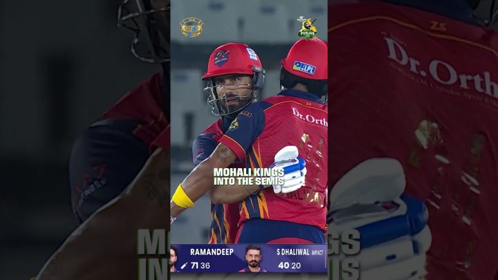 With that winning Shot from Captain Mohali Kings are into the semi finals!🔥