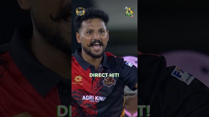 Akash Pandey nails the direct hit to run out Sanvir Singh. What a piece of fielding!