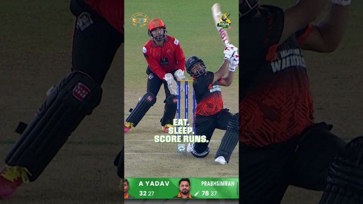 Eat. Sleep. Score Runs and Repeat!🏏💥 Prabhsimran has set the stage on fire with his bat.