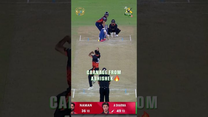 Are you not entertained? 🫣Watch Abhishek Sharma’s blistering inning of 82 off 36 balls!