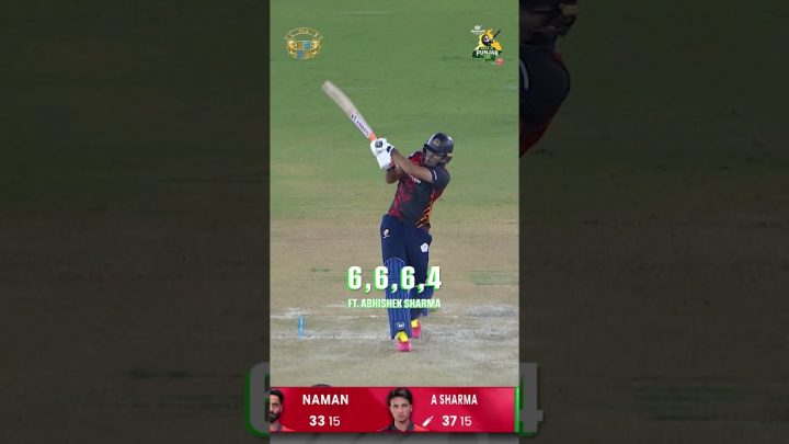 Statement made by Abhishek Sharma! 🔥Three sixes and a four, That’s a statement made.